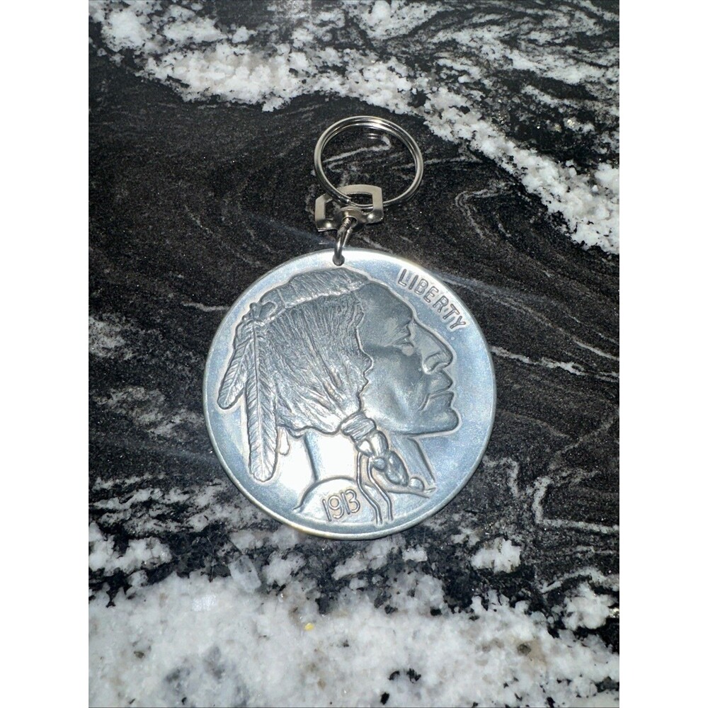 Buffalo Nickel Novelty Keyring 1913 Oversized 3" Coin
